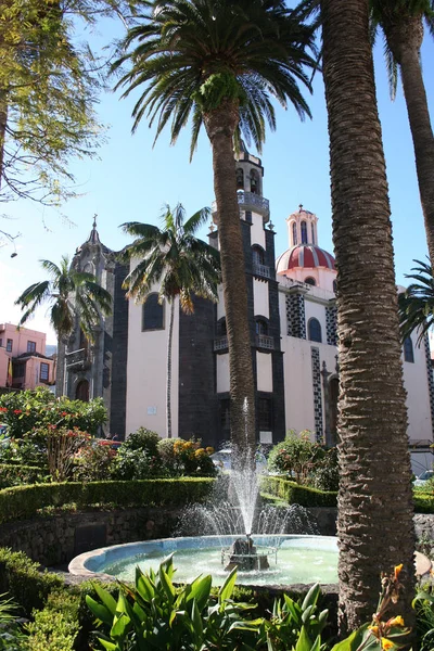 Greenery Church Orotava Tenerife — Stock Photo, Image