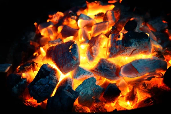 Hořící Rudý Oheň — Stock fotografie