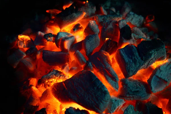 Horký Plamen Hořící Rudý Oheň — Stock fotografie