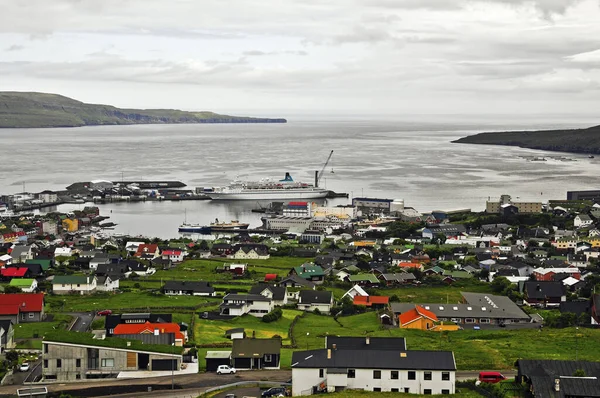 Widokiem Port Torshavn Wyspy Faroe — Zdjęcie stockowe