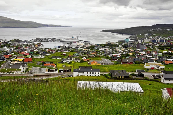 Overlooking Port Torshavn Faroe Islands — Stock Photo, Image