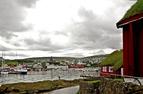 Faroe Adalarındaki U200B U200Btorshavn Port Alanı — Stok fotoğraf