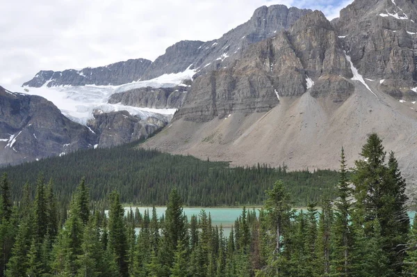 Kanada Crowfoot Gletscher Den Rocky Mountains — Stock fotografie