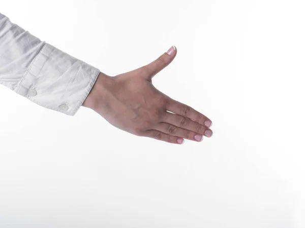 握手のための女性の手の準備 — ストック写真