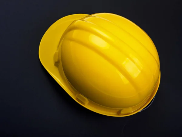 Hardhat Hard Hat Helm Zwarte Achtergrond — Stockfoto