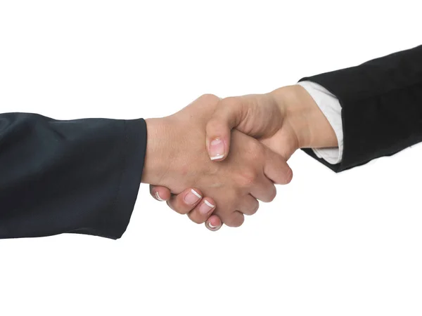 Handshake Handshaking Isolate White — Stock Photo, Image