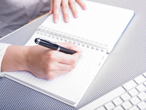 Büroassistentin Weißer Schrift — Stockfoto