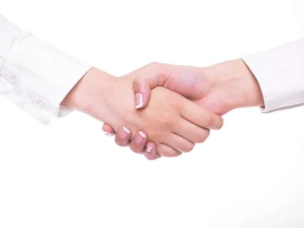 Signalizace Handshake Izolovat Bílém Pozadí — Stock fotografie