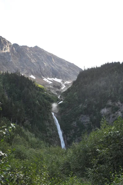 Kanada Air Terjun Kembar Den Rocky Mountains — Stok Foto