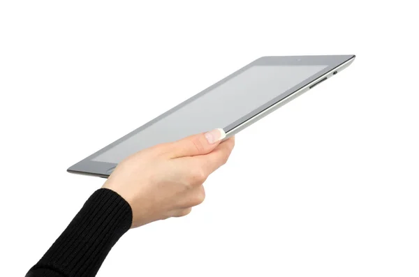 Tablet Computer Der Hand — Stockfoto