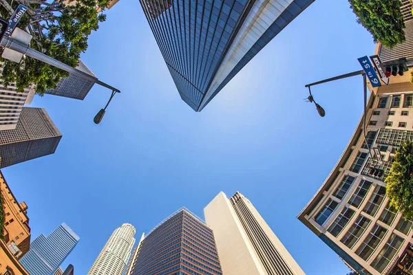 Perspectiva Rascacielos Centro Los Ángeles — Foto de Stock