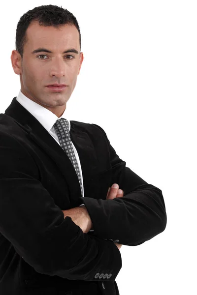Businessman His Arms Crossed — Stock Photo, Image