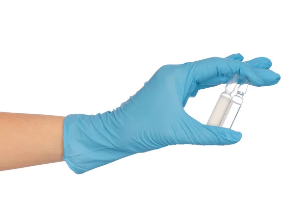Лабораторний Асистент Приймає Два Ампули Проведення Вакцинації — стокове фото