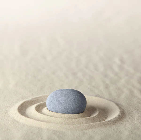 Zen Tuin Meditatie Steen Als Concept Voor Ontspanning Harmonie Eenvoud — Stockfoto
