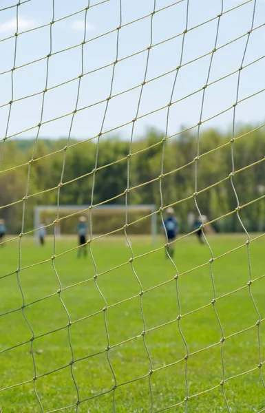 Calcio Nella Rete Goal — Foto Stock