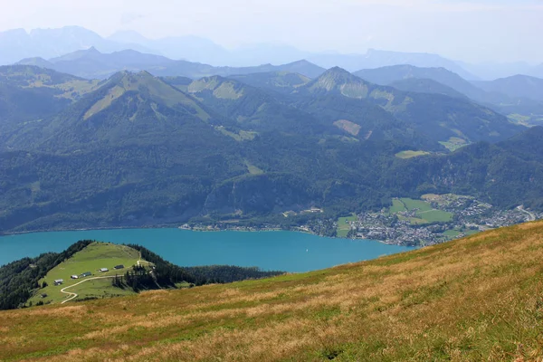 Salzkammergut Είναι Μια Αυστριακή Περιοχή Των Λιμνών Και Των Άλπεων — Φωτογραφία Αρχείου