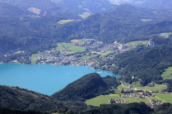 Salzkammergut Jest Austriackim Regionem Jezior Łańcuchów Alpejskich Pobliżu Salzburga — Zdjęcie stockowe