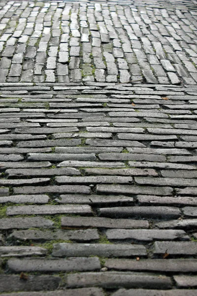 オランダの石畳の道 ヒルフェルスム — ストック写真