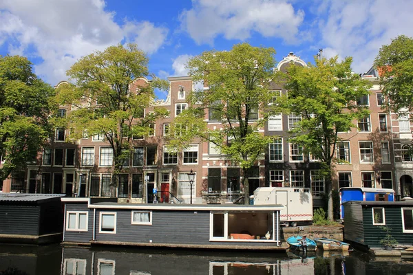 Houseboats Amsterdam Moats — Stock Photo, Image