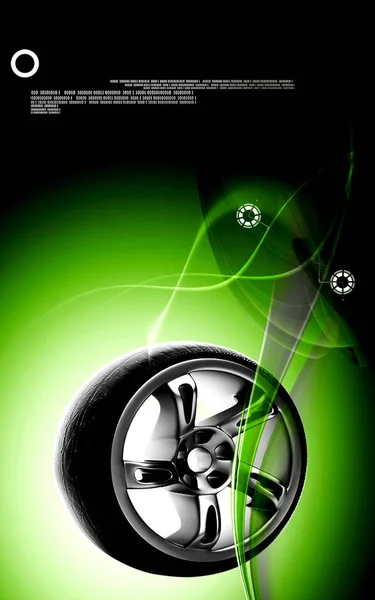 Digital Illustration Alloy Wheel Colour Background — 스톡 사진