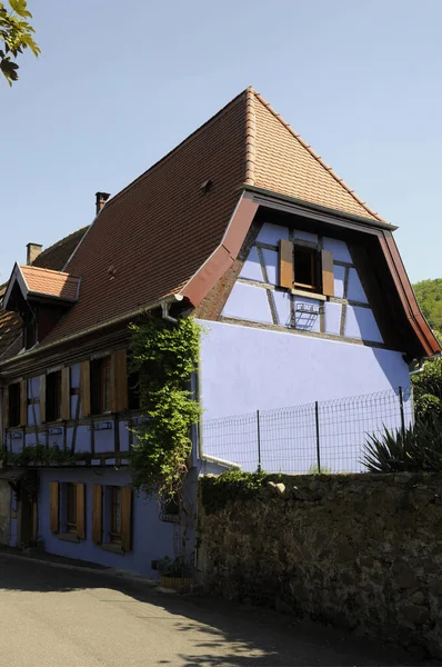 Poloroubený Dům Kaysersbergu Alsasko — Stock fotografie