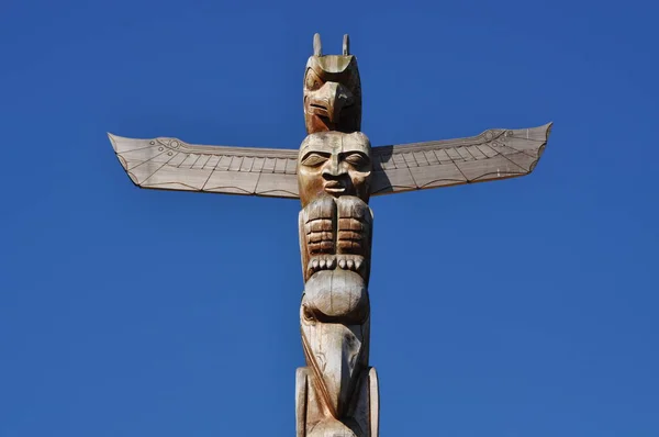 Canada Totem Pole Parku Stanley Vancouver Iceland — Stock fotografie