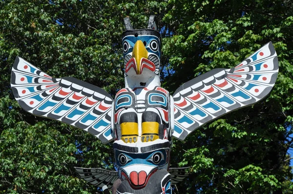 Vancouver Totempfahl Stanley Park — Stockfoto