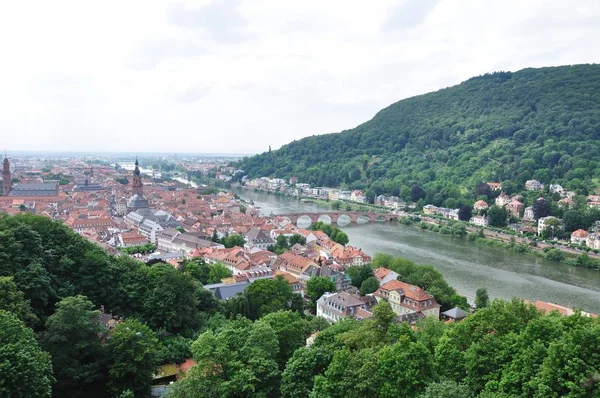 Uitzicht Stad Heidelberg Overdag — Stockfoto