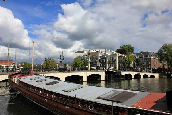 Amstel Üzerinde Magere Brug Sıska Köprü — Stok fotoğraf