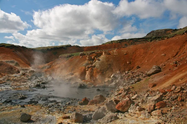 Krajina Geotermální Oblast Krysuviku Ostroh — Stock fotografie