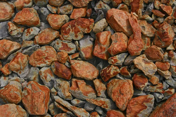 Stones Orange Coating Geothermal Area Krysuvik Iceland — Stock Photo, Image