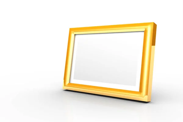 Picture Frame Made Gold — 스톡 사진