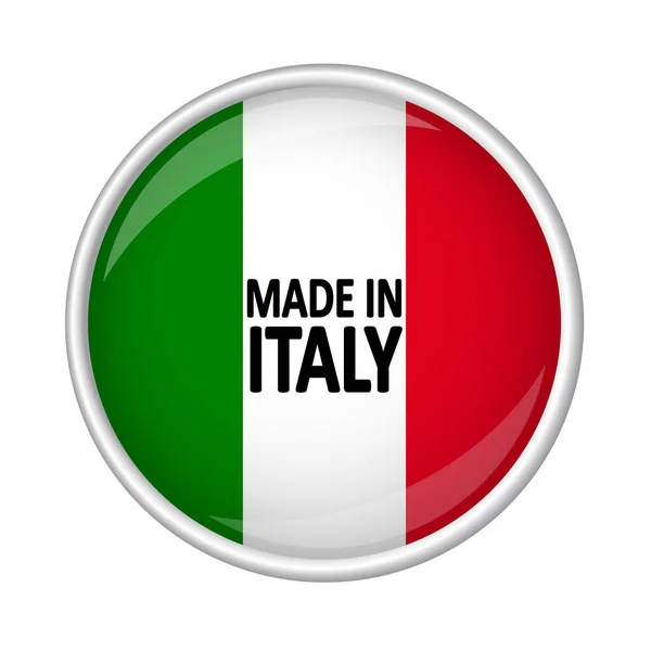 Button Made Italy — Stock Photo, Image