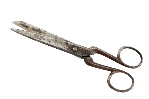 Old Fashioned Scissors Isolated White — Stock Photo, Image