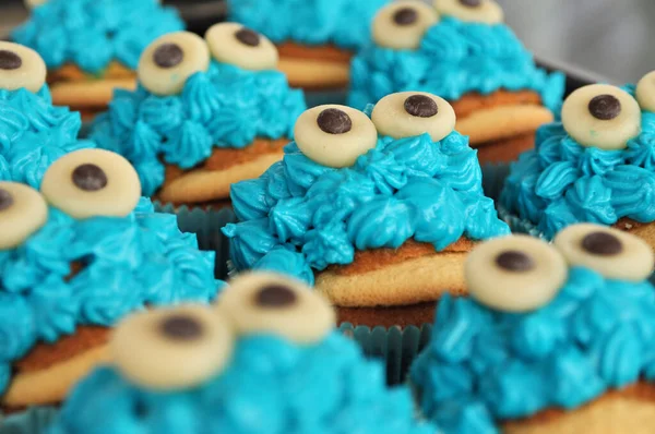 Ízletes Cupcakes Háttérben Közelről — Stock Fotó