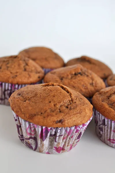 Sabrosos Cupcakes Fondo Cerca — Foto de Stock