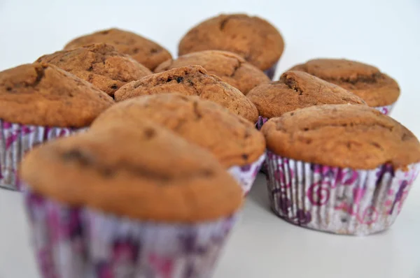 Cupcakes Saborosos Fundo Close — Fotografia de Stock