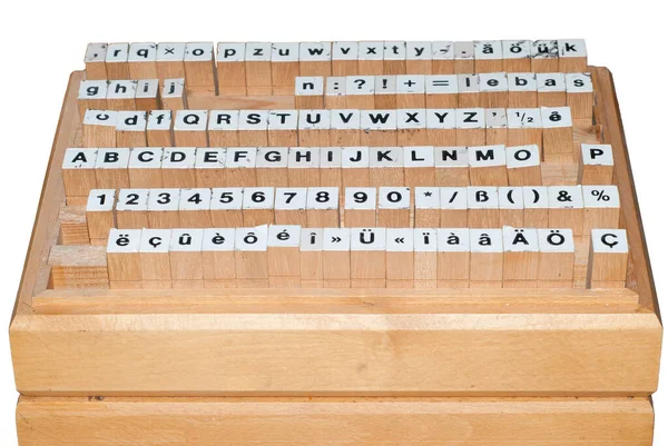 Letter Salad Setting Box — Stock Photo, Image