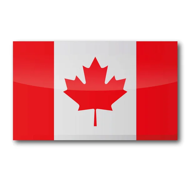 Bandera Canadá Sobre Fondo Blanco — Foto de Stock