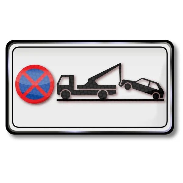 Sign Absolute Parking Towing — Stock Photo, Image