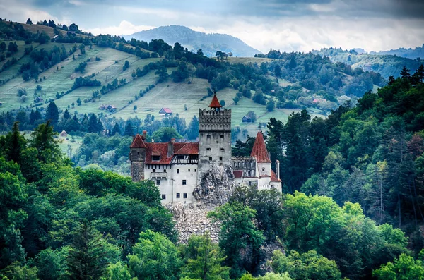 Castelo Medieval Bran Guardava Passado Fronteira Entre Valáquia Transilvânia Também — Fotografia de Stock