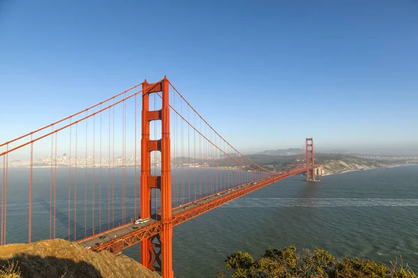 Célèbre Pont San Francisco Golden Gate Fin Après Midi Lumière — Photo