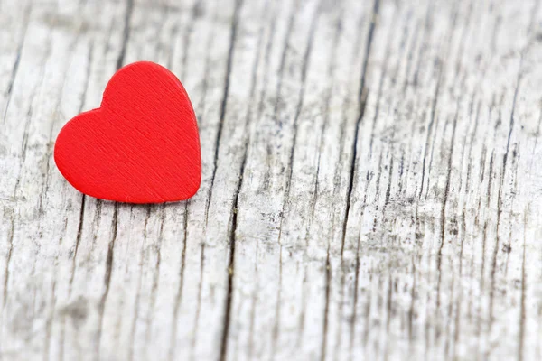 red heart on wooden background, Valentines Day background