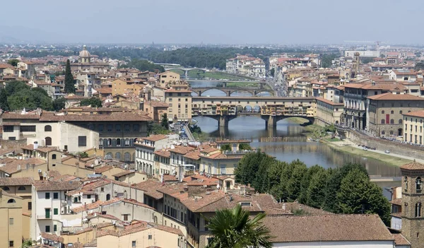 Vista Panorâmica Iluminada Ensolarada Florença Toscana Itália — Fotografia de Stock