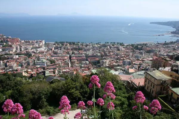 Vista Del Centro Storico Del Golfo Napoli Italia — Foto Stock