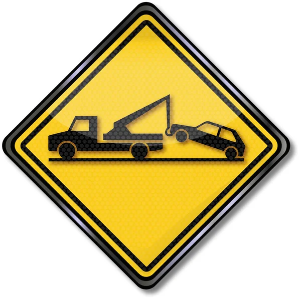Towing Car Plate — Stock Photo, Image