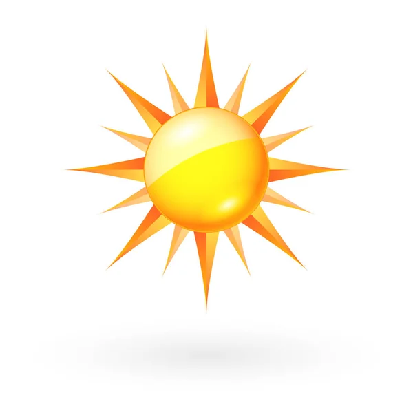 Abstrakcyjna Ikona Słońca Ilustracja Białym Tle Projektowania Stron Internetowych — Zdjęcie stockowe