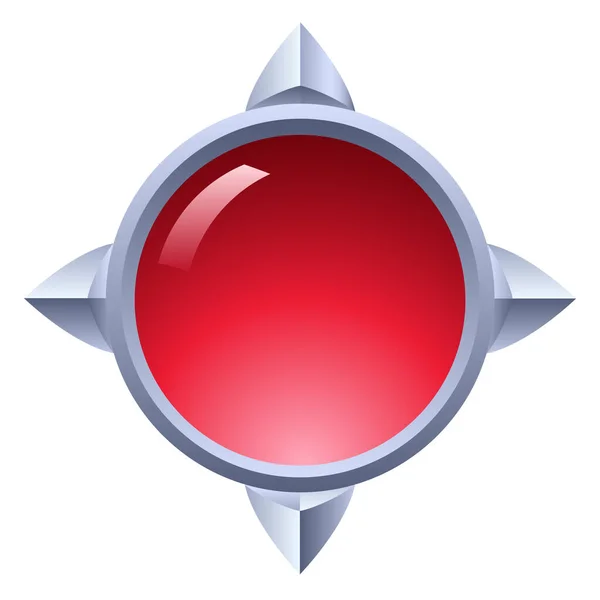 Icon Antique Ruby Button Illustration White — Stock Photo, Image
