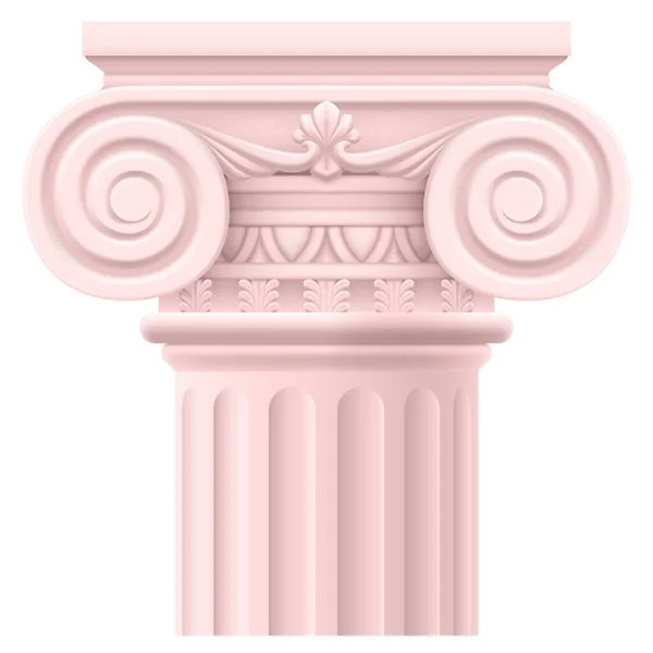 ピンクのローマの列 白を基調としたイラスト — ストック写真