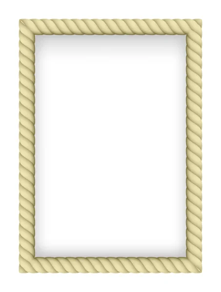 Fronteira Corda Amarela Ilustração Sobre Fundo Branco — Fotografia de Stock